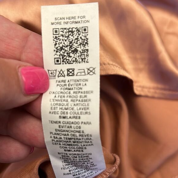 asos Design mauve sheer tiered mini dress Size 8 NWOT - Picture 11 of 11